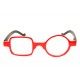 Reading Glasses Square Round Optivision 295P Red