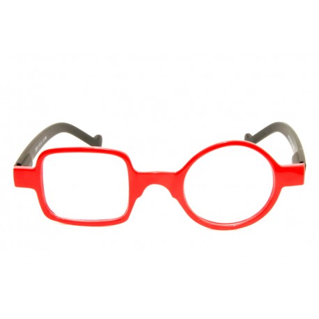 Reading Glasses Square Round Optivision 295P Red