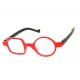 Reading Glasses Square Round Optivision 295P Red