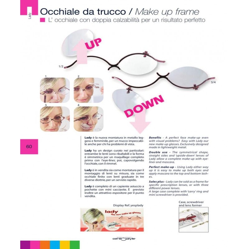 Occhiale da Trucco CentroStyle Lady Make Up Glasses