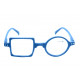 Reading Glasses Square Round Optivision 322P Light Blue