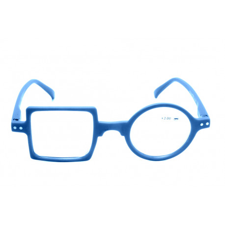 Reading Glasses Square Round Optivision 322P Light Blue