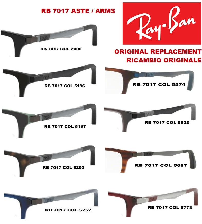 Aste ricambio Ray Ban RB 7017