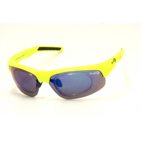 Sunglasses Demon Fusion with Clip for View Lenses Yellow