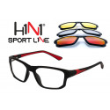 Eyeglasses H1N1 TR056 01 with 3 Clip Sun