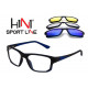 Eyeglasses N1H1 TR056 02 with 3 Clip Sun