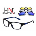 Eyeglasses H1N1 TR056 02 with 3 Clip Sun