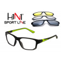 Eyeglasses H1N1 TR056 03 with 3 Clip Sun