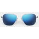 Randolph Aviator AF256 58MM MATTE CHROME MATTE CHROME POLARIZED ATLANTIC BLUE