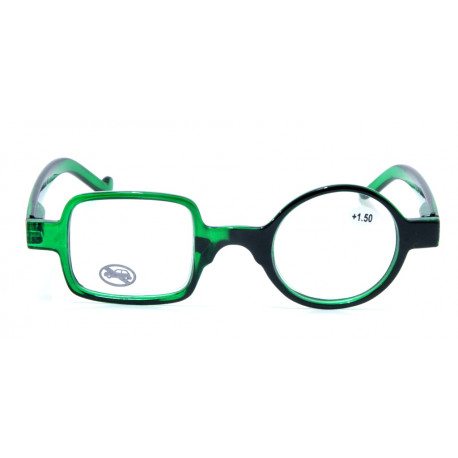 Reading Glasses Square Round Optivision 295P Green