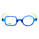 Reading Glasses Square Round Optivision 295P Blue/Yellow