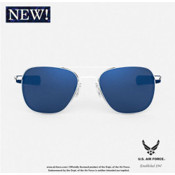Randolph Aviator AF330-AI 58MM BRIGHT CHROME NYLON POLARIZED ATLANTIC BLUE