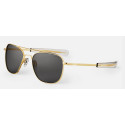 Randolph Aviator AF058 55MM GOLD 23K BAYONET POLARIZED AMERICAN GRAY