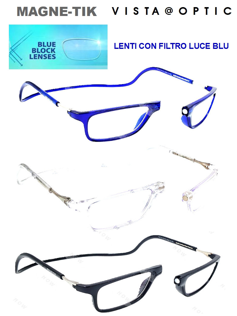 3 Paia Occhiali Da Vista Miopia Filtro Luce Blu - Potenza Negativa Scegli Gradazione