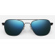 Randolph Aviator AF245 55MM MATTE BLACK COBALT POLARIZZATO