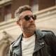 andolph Aviator AF085 55MM MATTE CHROME AMERICAN GRAY